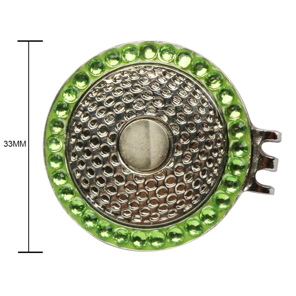 PINMEI отметка для мяча гольфа Кристалл Гольф шляпа зажимы наборы в подарочной