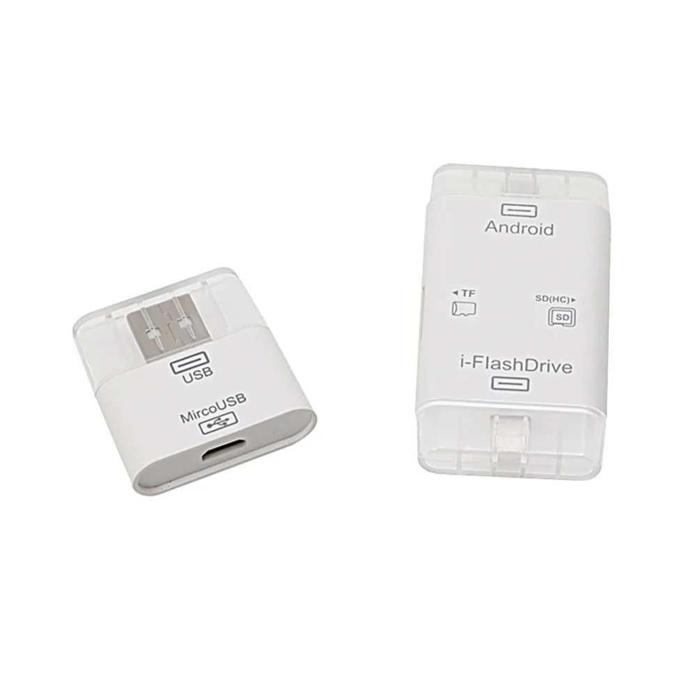 3in1 SD TF Внешнее Устройство Чтения Карт Памяти Для iPhone 6 s Plus 5s iPad + ПК Andriod Micro-USB Smart Phone