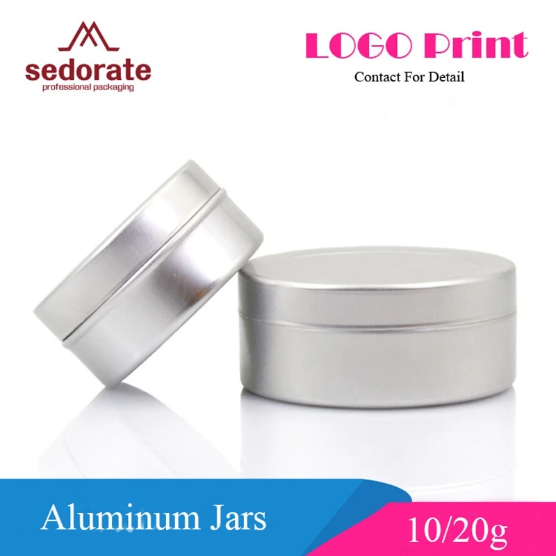 silver Sedorate 50 шт./лот высококачественные; для медали алюминиевые банки для крема 10 г, 20 г Мини косметические контейнеры для упаковки волос контейнеры для восковой массы JX167 - Цвет: silver