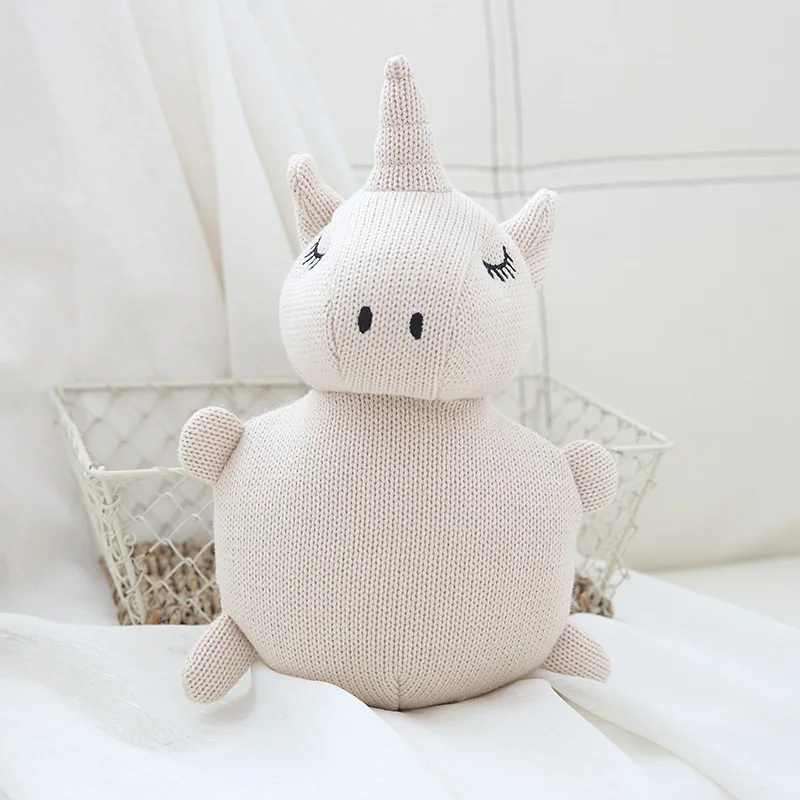 unicorn 19 см детские тканевые погремушки, игрушки для мальчиков и девочек, милые куклы из мультфильма, медведь, собака, кролик, слон, детские милые подарки, мягкие игрушки для новорожденных - Цвет: unicorn