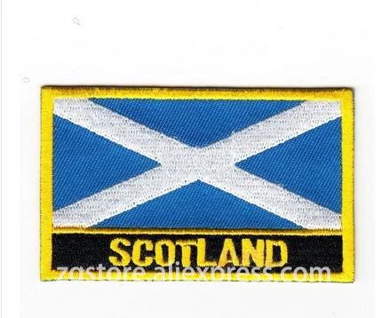

Embroidery Patches National flag Scotland Flag Patches Iron on 8.0x5.0cm Custom Patches