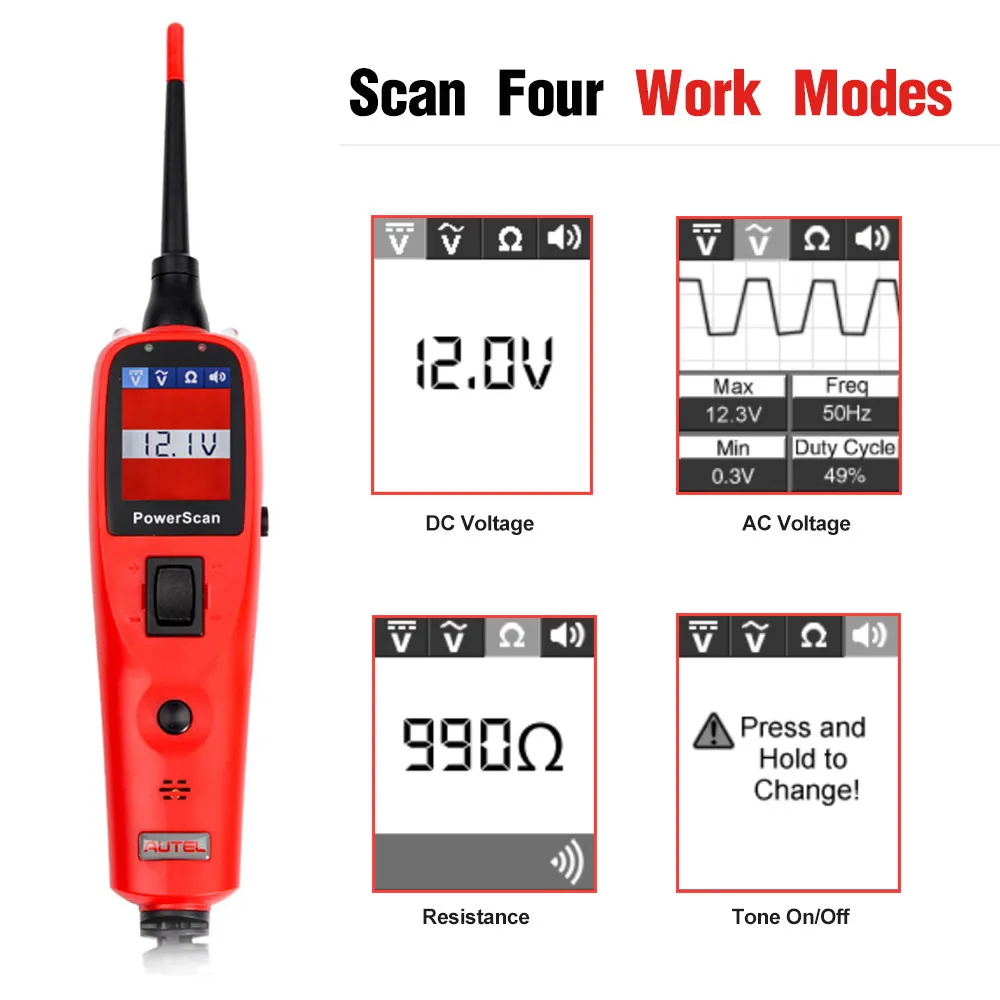 Autel PowerScan PS100 инструмент для диагностики электрической системы autel PS100 автомобильный OBD2 сканер автомобильный автоматический тестер батареи