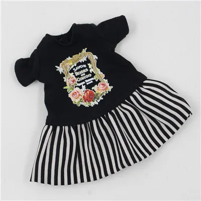 like the picture Fortune Days Blyth doll черное платье с короткими рукавами для пухленькой куклы милое платье - Цвет: like the picture