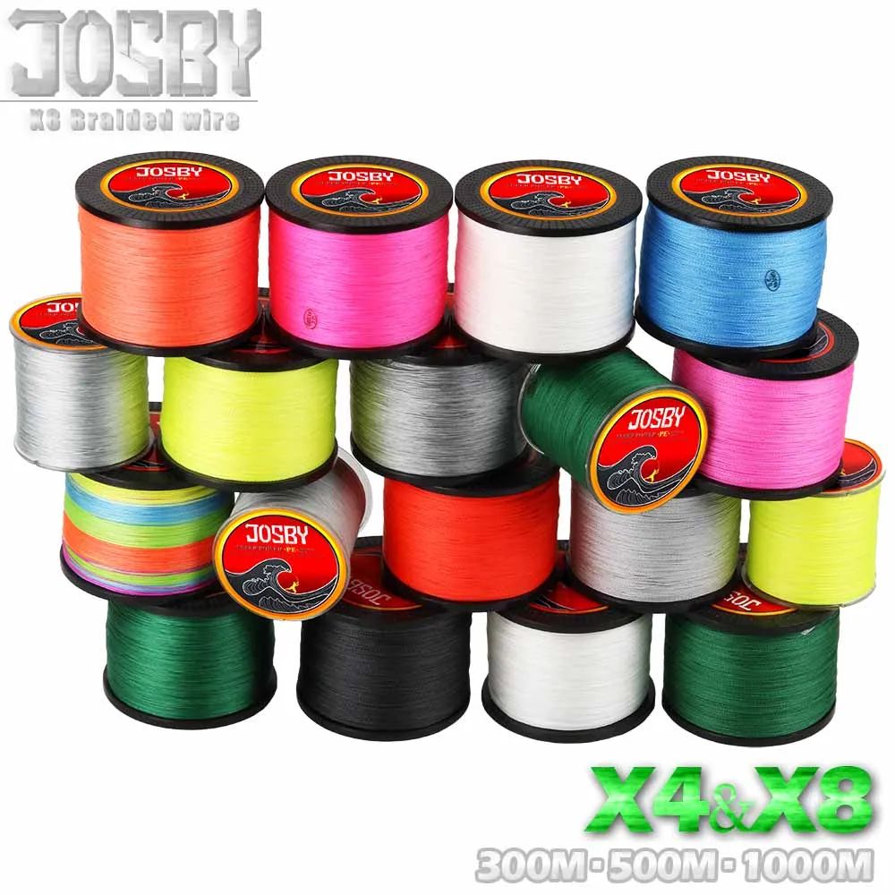 JOSBY плетеная леска прочная Японская технология 4 подставки 8 держателей 300 м 500 1000