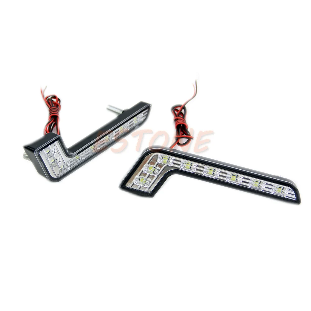 Водонепроницаемый Автомобильный дневной ходовой свет 8 LED DRL Дневной комплект