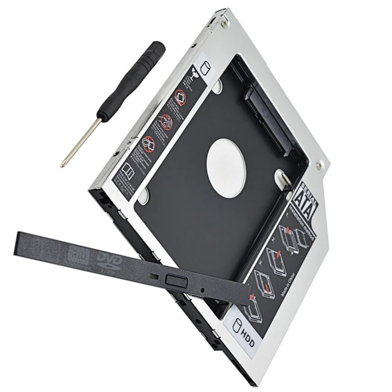 12 7 мм SATA 2nd диск SSD жесткий для ноутбука Dell Inspiron N4110 N5110 N5010 N7110 HDD Caddy Бесплатная