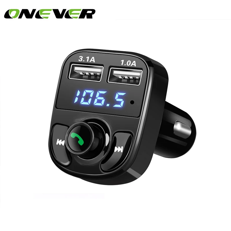 ONEVER fm передатчик беспроводной Bluetooth автомобильный комплект громкой связи MP3