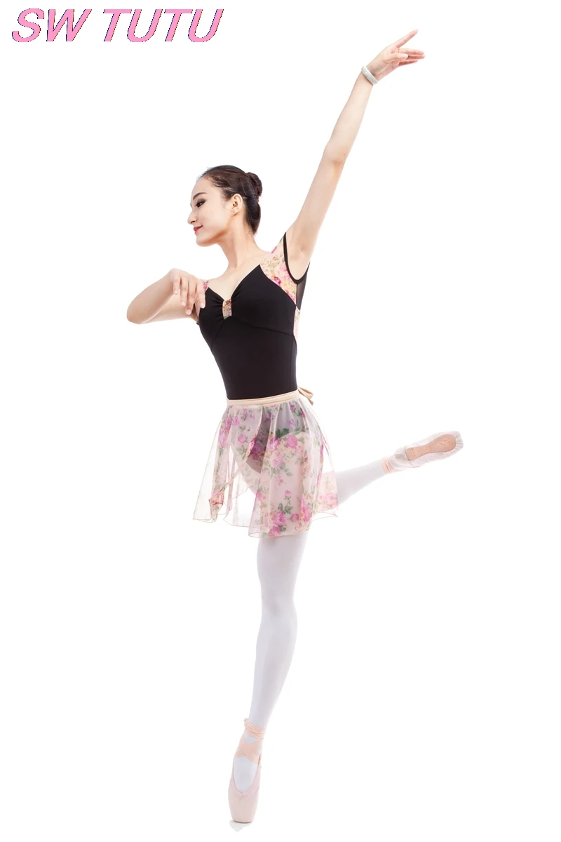 free shipping short sleeve lace flowers ballet leotards for adult dance costumes dancewear costume sale CS0309 | Тематическая