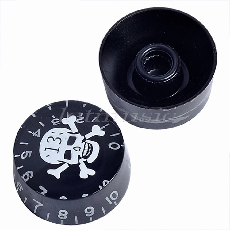 2 шт. черная ручка скорости гитары Белый Череп перекладина для сменный фиксатор