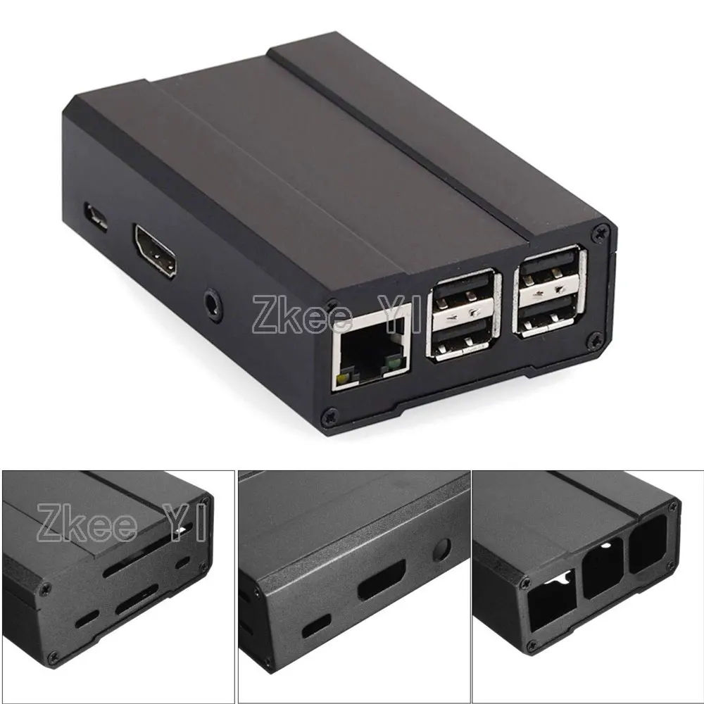 Защитный алюминиевый корпус с радиатором для телефона 3B + RPi 2|Аксессуары