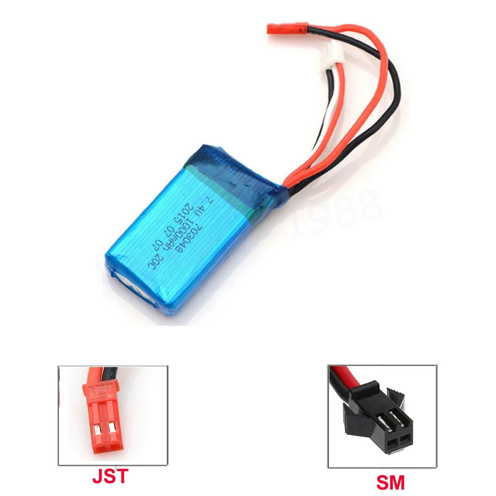 1pcs 7.4V 1000mAh Lipo battery 20C for WLtoys V912 / V262 V353 V333 | Игрушки и хобби