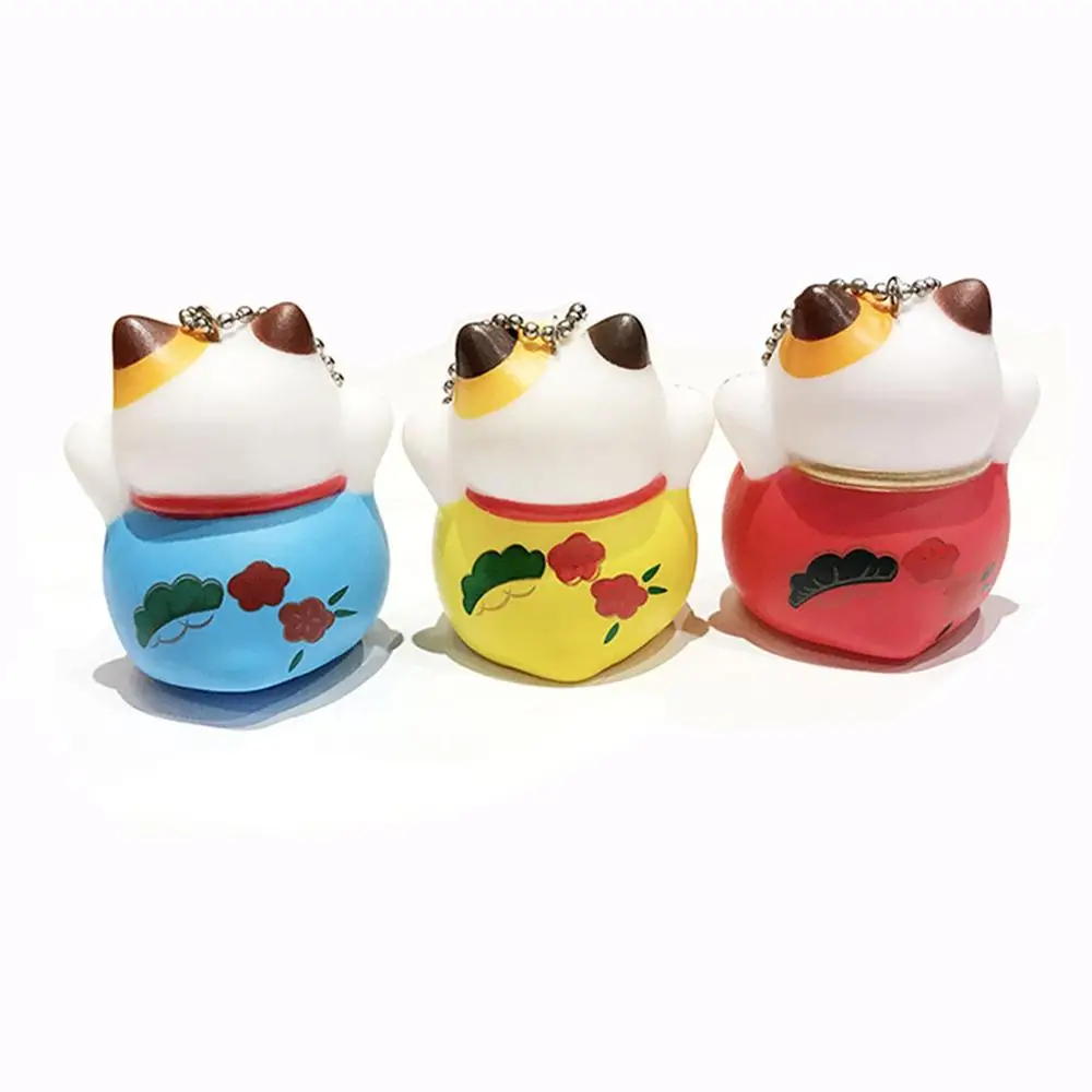 Peaceful Lucky Cat мультяшная кукольная цепочка автомобильный брелок со стразами кулон с