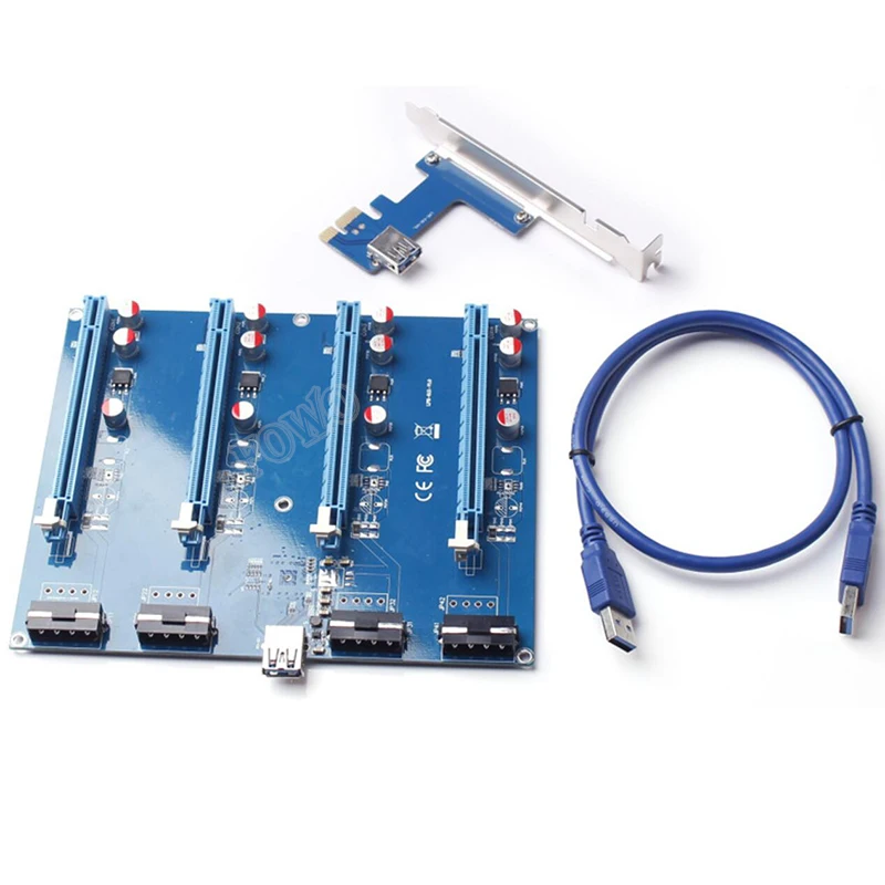 Новая PCI Express PCIe от 1 до 4 express 16X слоты переходная карта E 1X к внешнему слотовому