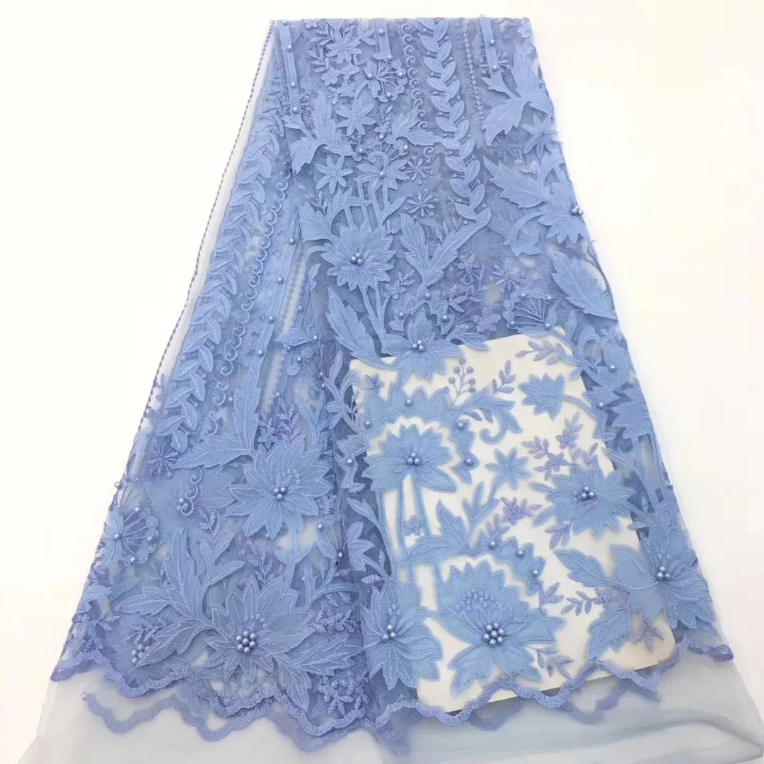 

French Net Lace Fabric 2018 Latest African Lace Fabric With Embroidery Mesh Tulle Lace Fabric High quality Nigerian Lace