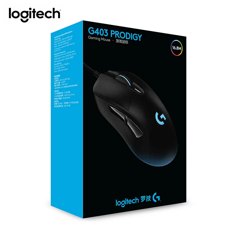 Оригинальная игровая мышь Logitech G403 Проводная Механическая RGB для киберспорта