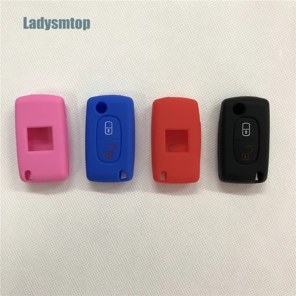 Ladysmtop силиконовые ключи чехол протектор для Peugeot 206 207 307 308 407 408 508 3008 607 RCZ Citroen C2 C3 C4