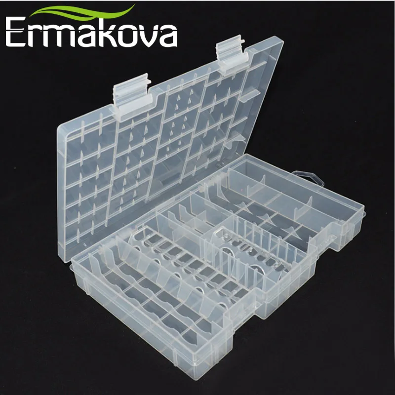 ERMAKOVA 27 5 см жесткий пластиковый прозрачный органайзер для батарей чехол
