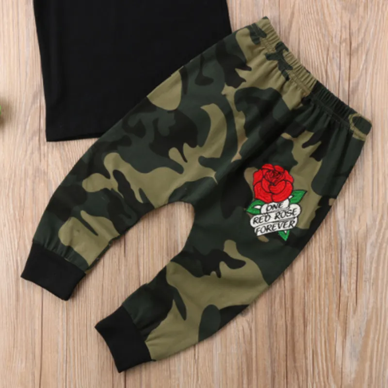 2 шт. Детская футболка с вышивкой и длинные брюки|Комплекты одежды для девочек| |