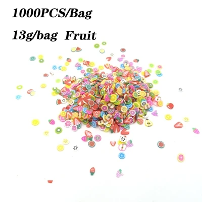 13g 1000pcs Fruit5 100 мл Радужный слизик пушистый Пластилин для моделирования детей полимерные развивающие игрушки безопасный хлопок слизик антистресс Пластилин подарки - Цвет: 13g 1000pcs Fruit5