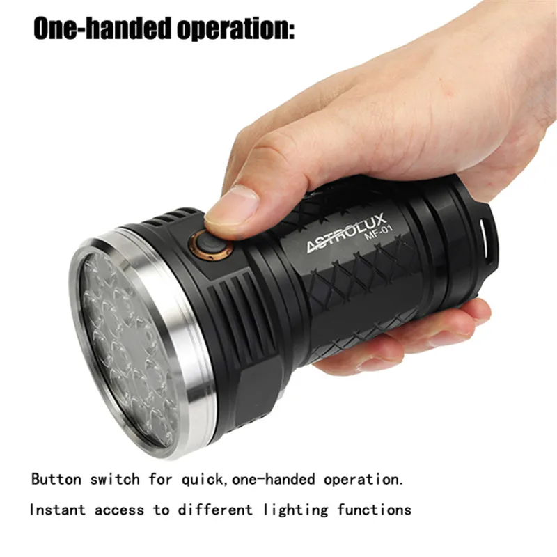 Astrolux MF01 XP-G3/Nichia 219C 12000LM супер яркий светодиодный фонарик 18650 Водонепроницаемый 7 режимов наружные портативные фонари Lanterna