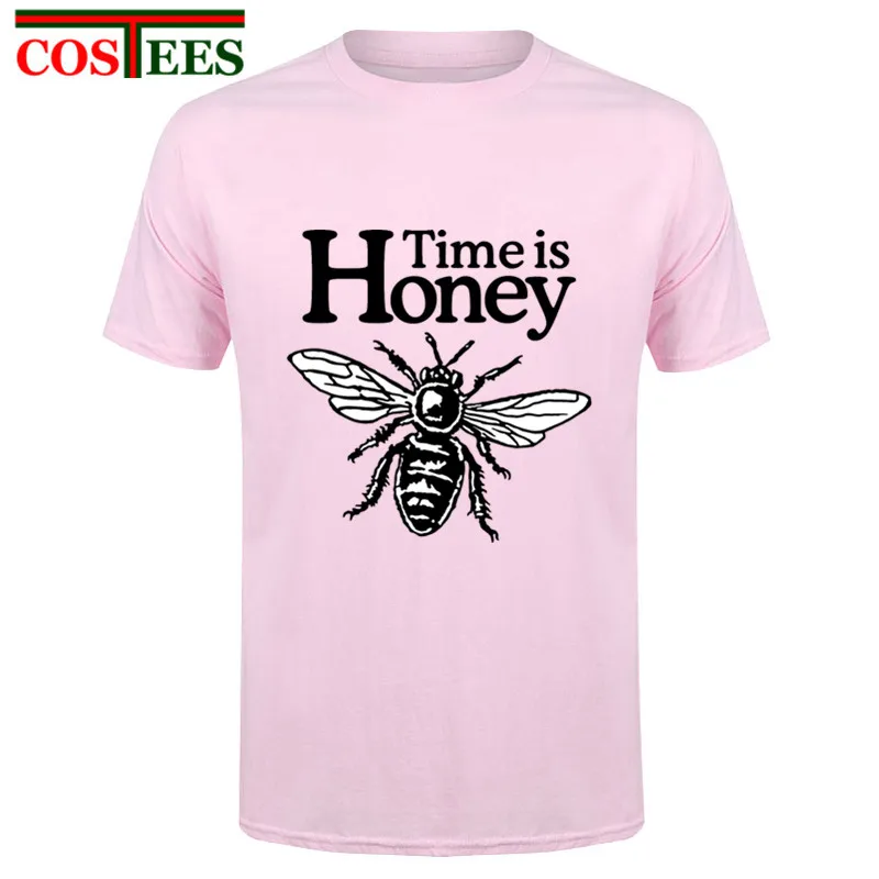 Мужская футболка с милым рисунком из органического хлопка принтом Funky Time is Honey