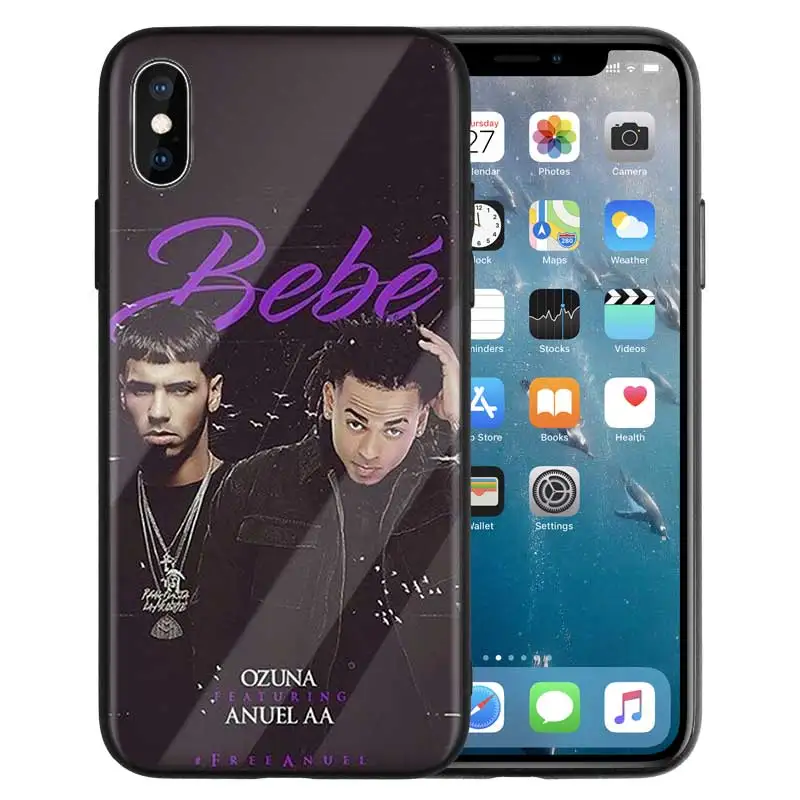 Винтажный чехол Anuel Aa Ozuna чехол для iPhone 7 для iPhone X 7 6 8 Plus, чехол из закаленного стекла для iPhone 11 11Pro XS MAX XR Shell