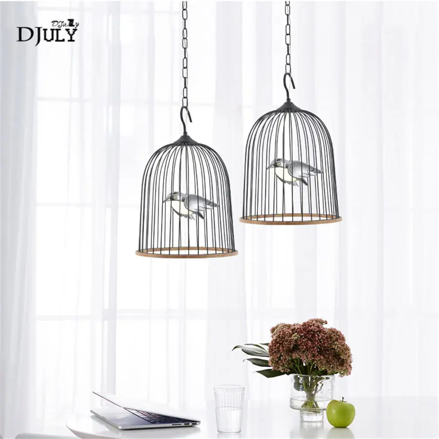 Nordic bird cage светодиодные подвесные светильники для столовой кухни подвесной