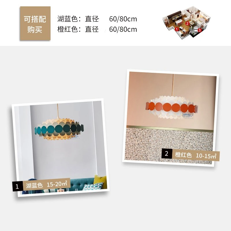 

Nordic Painted Round Metal Pendant Lights Modern Designer Living Room Home Decor Hanging Lamps Indoor Dining Room Light Fixtures