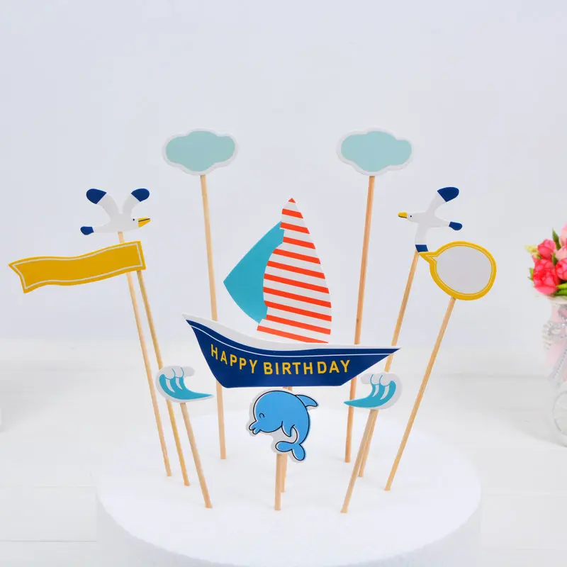 200sets/lot happy birthday cake decoration items kids party supplies decorating tools | Дом и сад