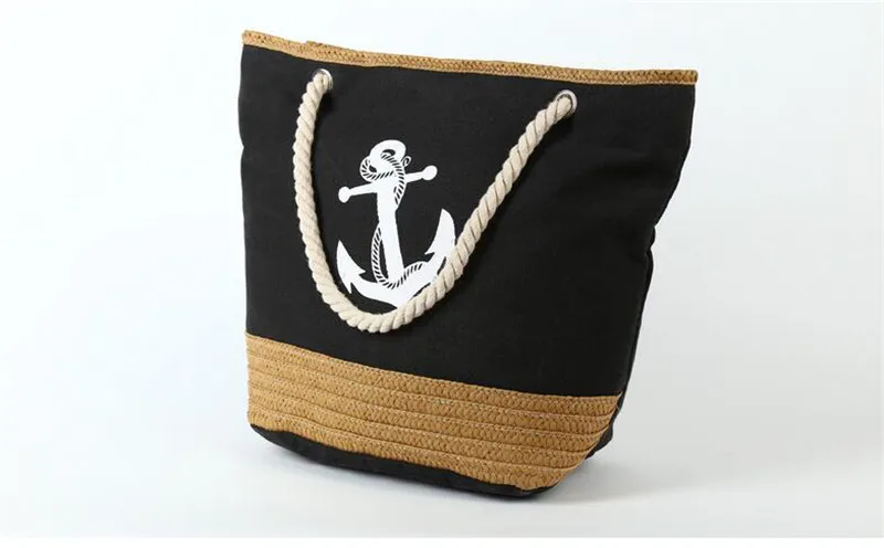 2017 женской Моды Сумка Способа Якорь Печатных Леди Холщовый Мешок bolsos де mujer |