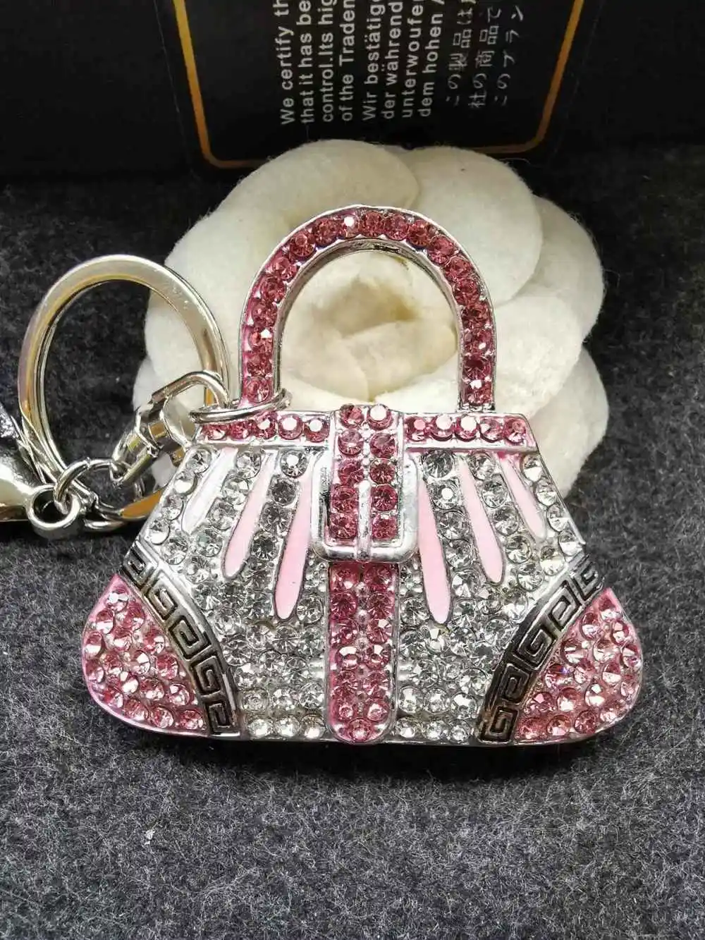 SILVER PINK Min.15$ смешанный заказ 59 мм* 53 мм Большой горный хрусталь Красивая сумка Подарочная Упаковка - Цвет: SILVER PINK