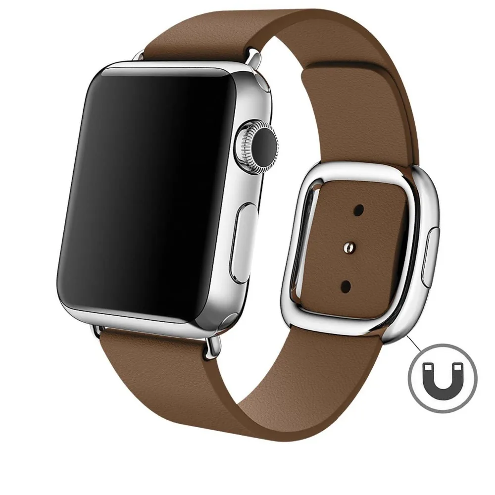 Кожаный ремешок для Apple Watch 38 мм 40 мм 42 мм 44 мм для женщин, современный сменный ремешок с пряжкой для iWatch серии 4 3 2 1