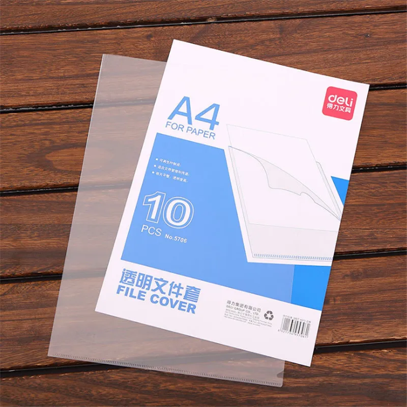 Папка с одним зажимом и одной страницей офисный портфель L образным для