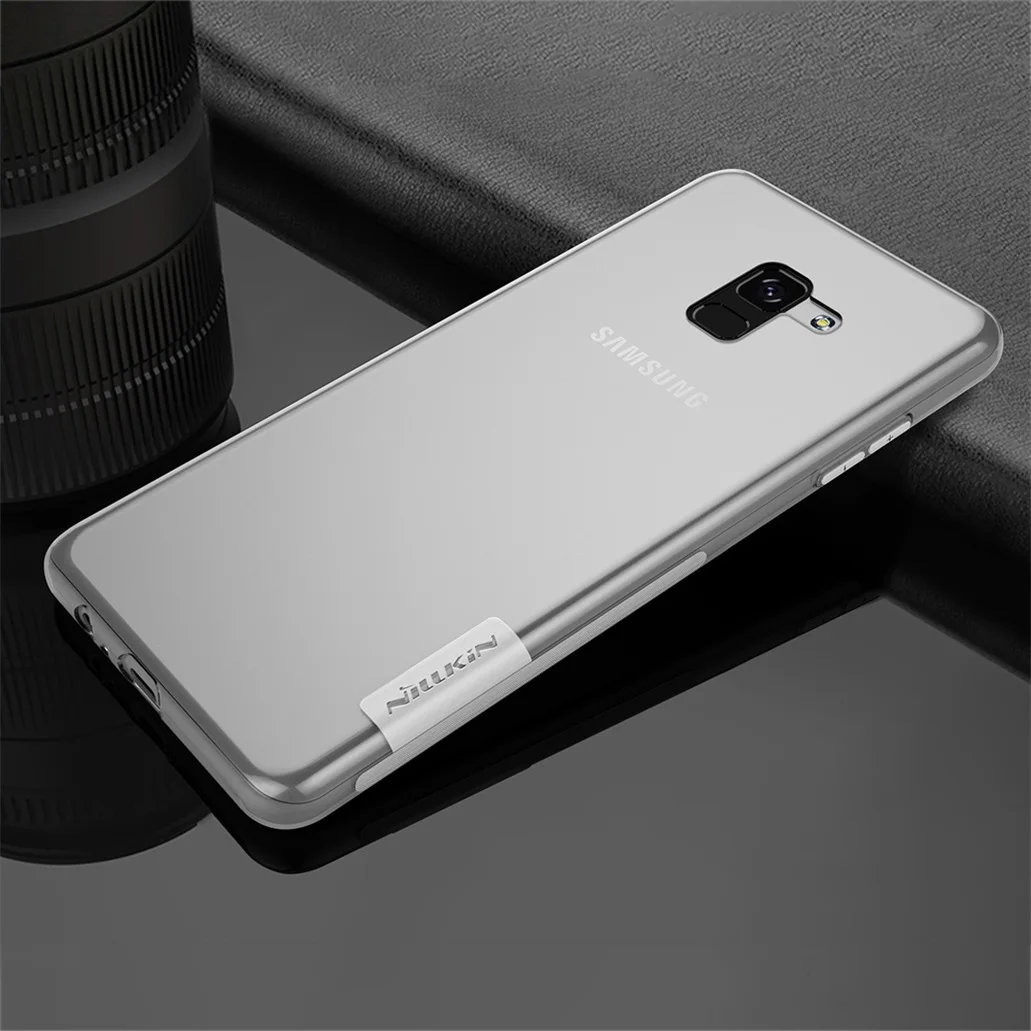 Чехол Nillkin Nature для Samsung Galaxy A8 + 2018 прозрачный мягкий силиконовый чехол из ТПУ Plus