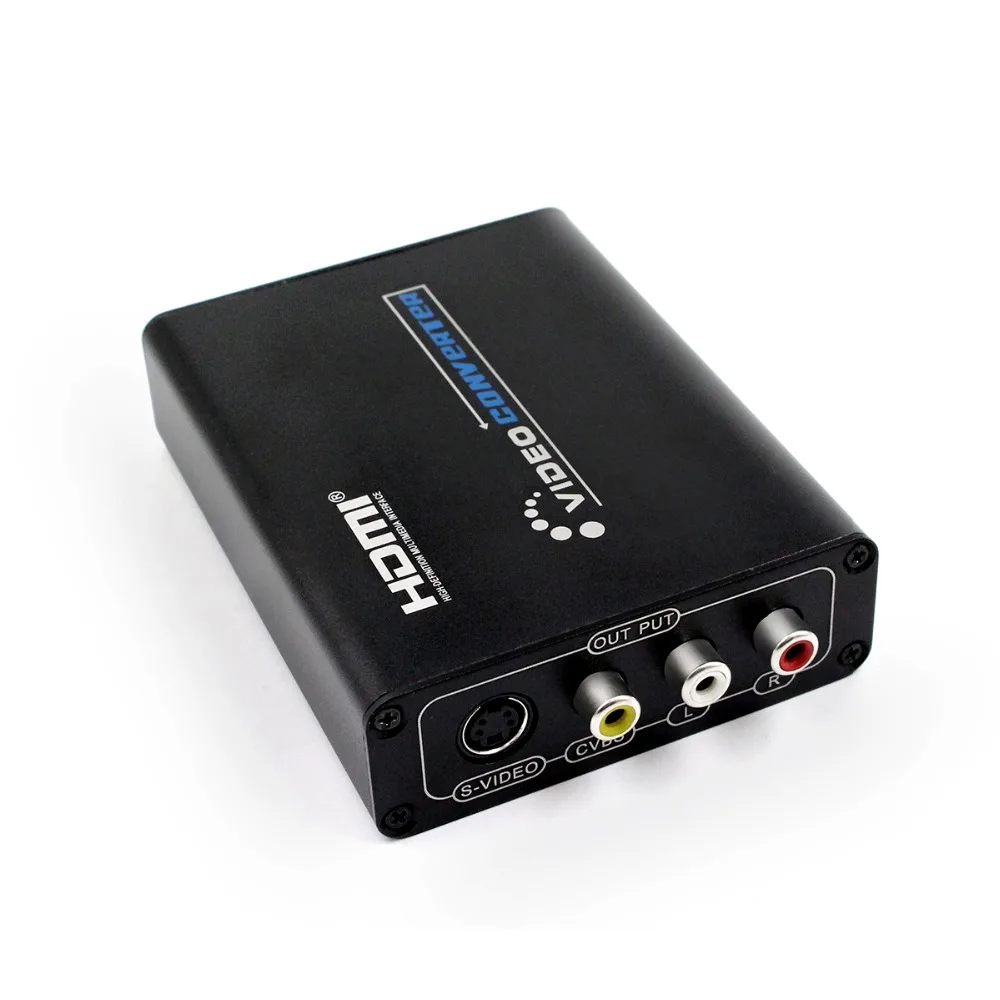 2 шт./лот HDMI в композитный/AV S-Video конвертер RCA CVBS/L/R видео конвертер адаптер PAL/NTSC CVBS/S-Video переключатель 1080P