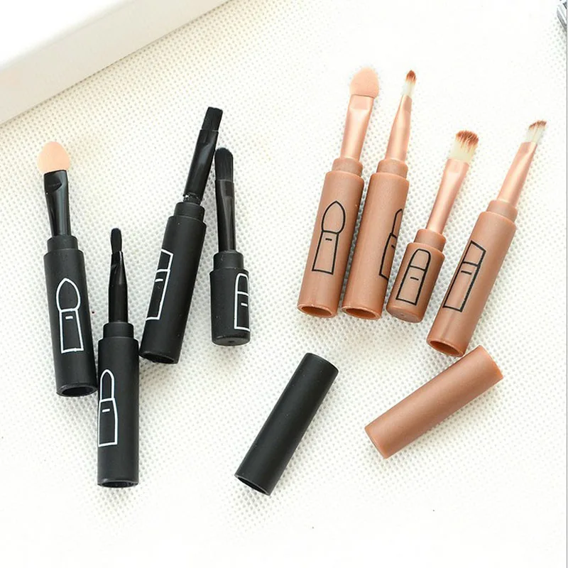 2017 new Portable 4 in 1 Professional Cosmetic Makeup Brushes Lip Eyeshadow Eyebrow Brush Beauty Set | Красота и здоровье