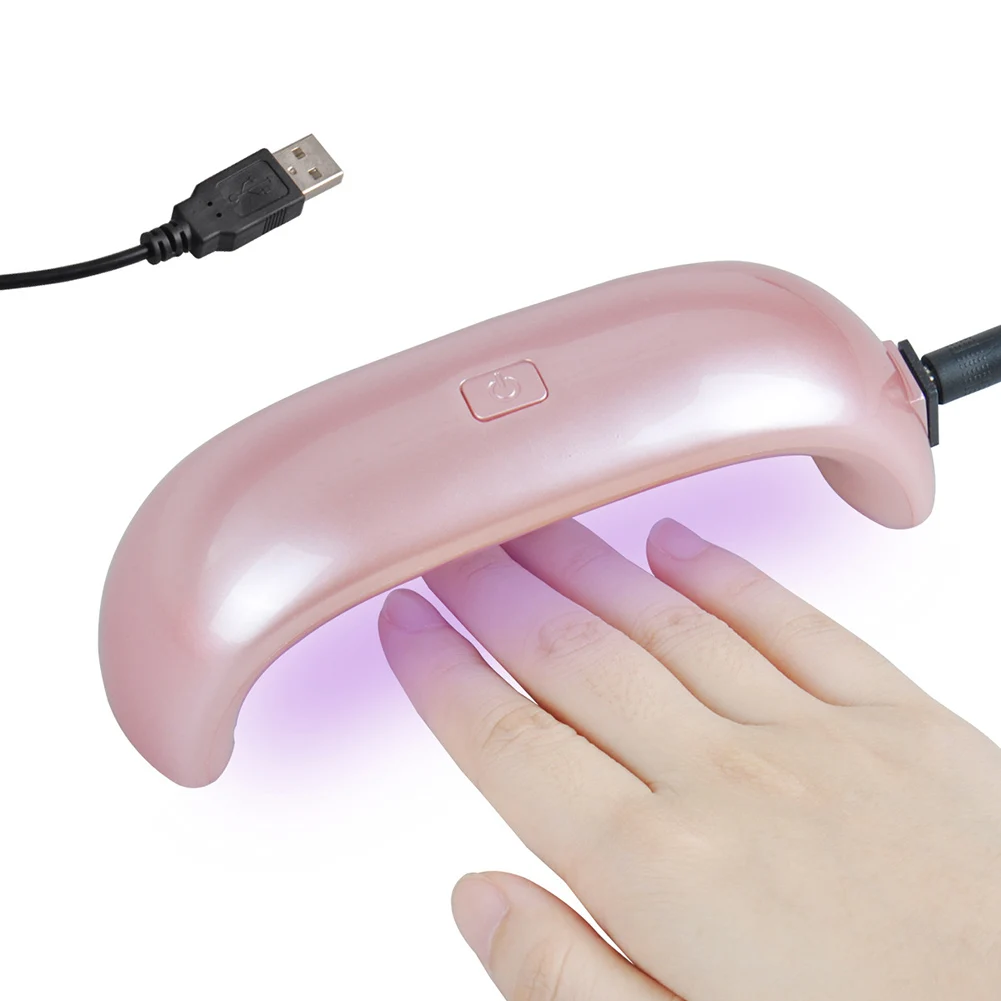 Портативный USB заряженный 9 Вт мини маникюрная лампа для ногтей Гель лак быстрая