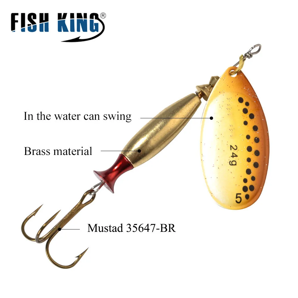 FISH KING металлическая блесна для спиннинга 1 шт. приманка ловли окуня жесткие