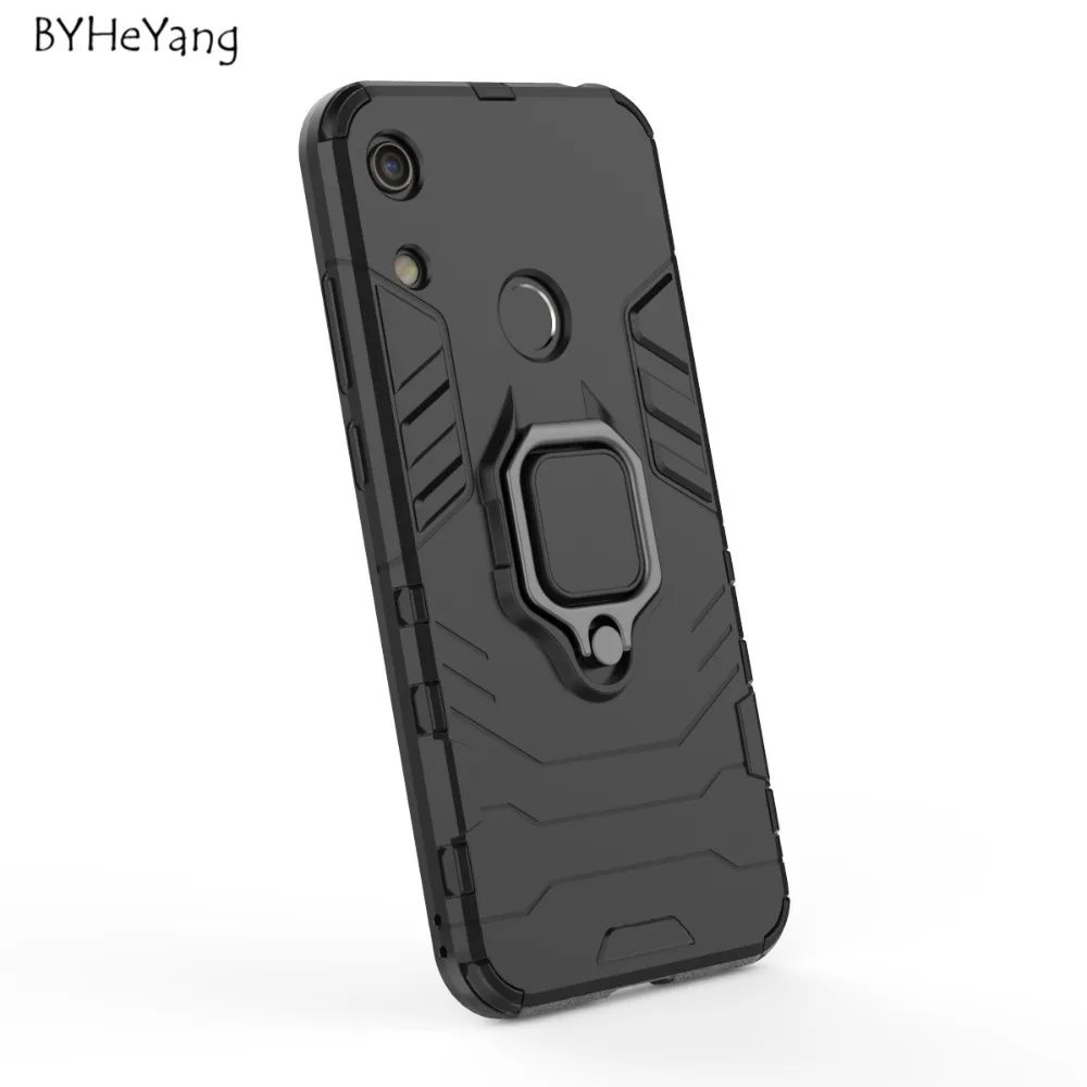 Чехол для Honor 8A армированный чехол из поликарбоната металлический кольцевой