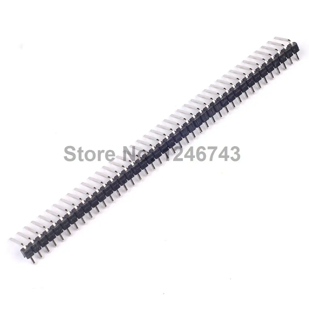 

10PCS 1x40 Pin 2.54mm Right Angle Single Row Male Pin Header Connector