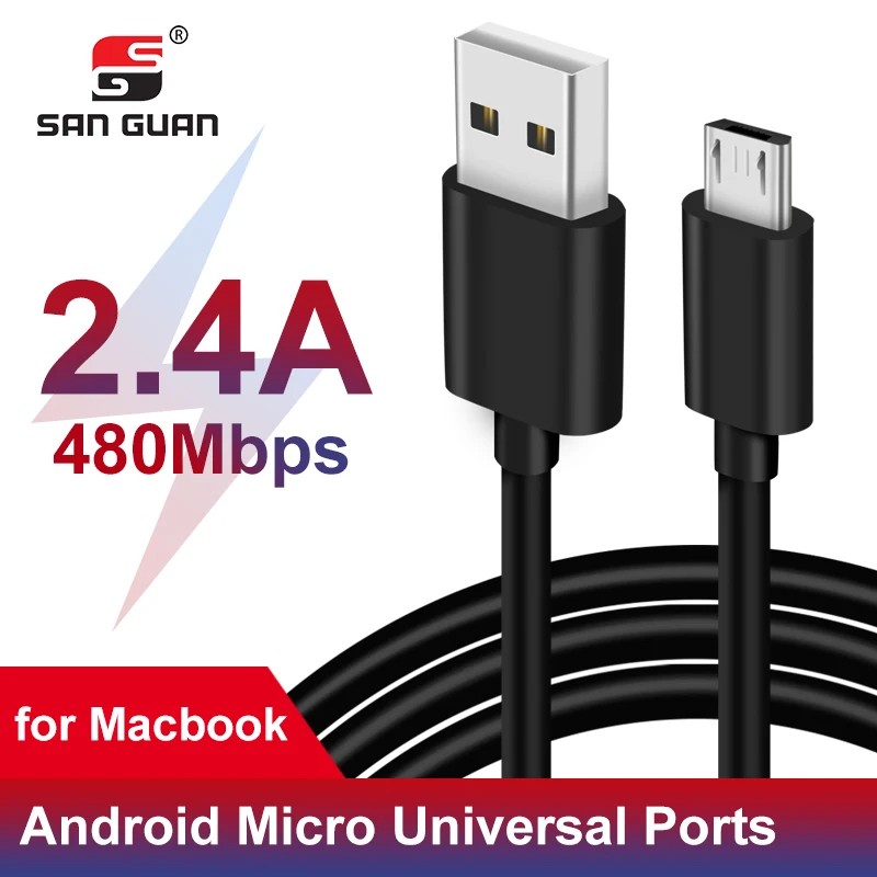 Кабель micro usb белого цвета 1 м/3 3 фута высококачественный кабель быстрой зарядки 2 4