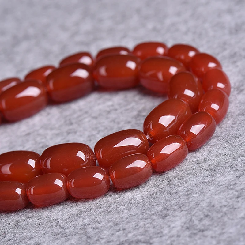 

10x14mm 13x18mm Natural Red Agates Stone Beads For Jewelry Making Barrel Shape Loose Agates Beads DIY Bracelet Necklace Material