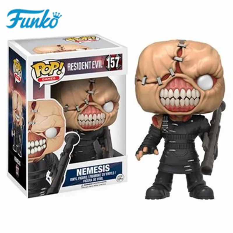 Funko Pop regient Evil#157 Nemesis#156 Leons#155 Джил#158 Экшн фигурки игрушки День рождения Bobble Head Q Edition подарок