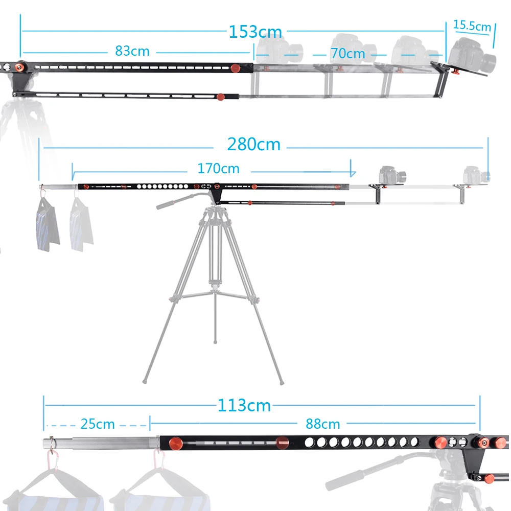 ASHANKS Фотография Портативный поворотный кран складной алюминиевый Pro Fotografica DSLR