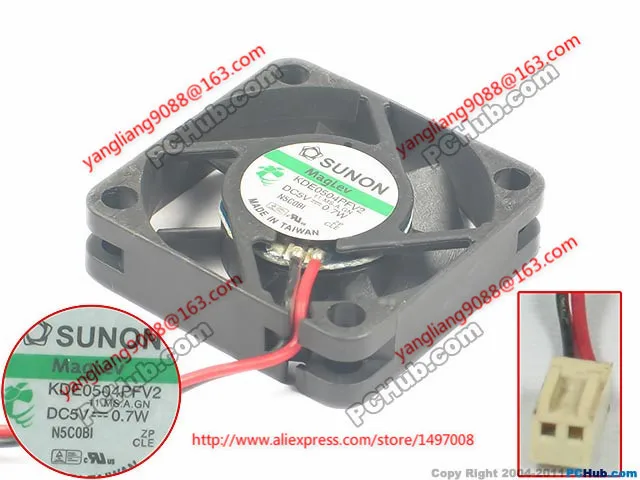 Вентилятор охлаждения сервера SUNON KDE0504PFV2 11. A.GN DC 5 В 0 7 Вт 40x40x10 мм|square fan|60mm cooling fanfan