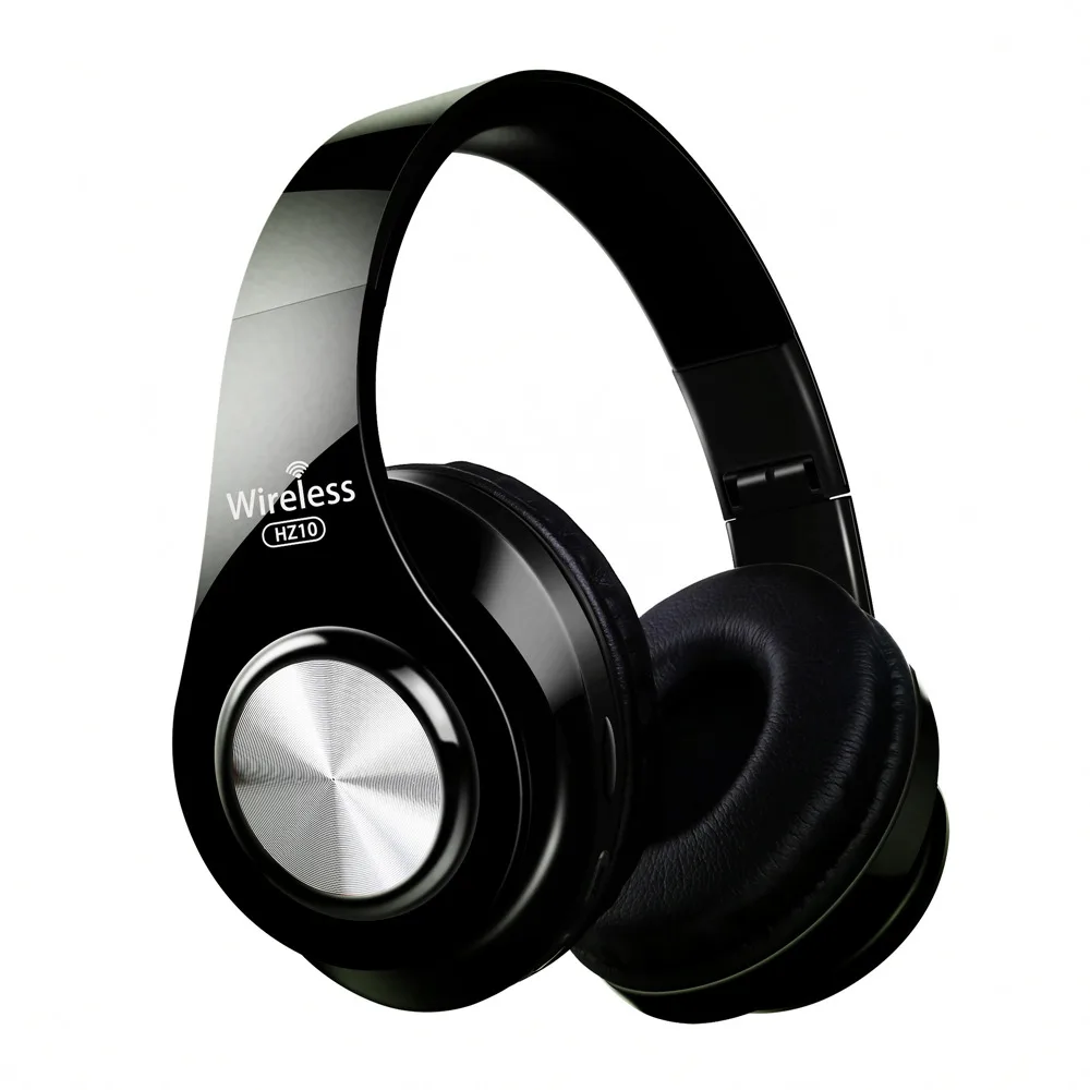 Black Silver Новые беспроводные наушники над ухом Bluetooth наушники Складная гарнитура Регулируемые наушники с микрофоном для ТВ мобильного телефона huawei PC - Цвет: Black Silver