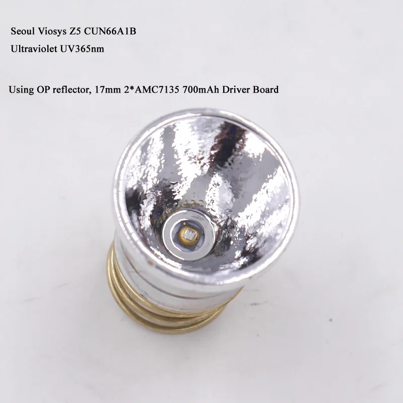 26,5 мм Сеул viosys УФ 365nm Z5 серии CUN66A1B(3 W)/CUN66A1G(5 Вт) ультрафиолетовый светодиодный op-отражатель P60 вклинивание