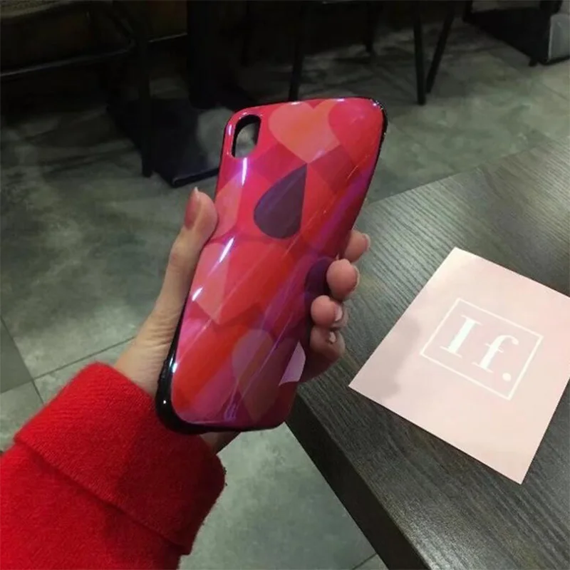 Blu-Ray красный для Apple IPhone X 7 Plus/8 плюс г/8 г 6/6S 6 6S хит цвет случай мобильного телефона