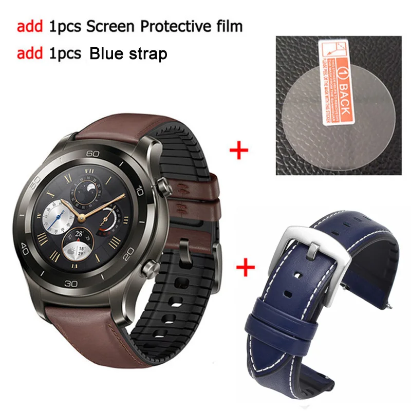 Зарядное устройство для часов HUAWEI Watch 2 Pro Smart Watch Поддержка LTE 4G Телефонный Звонок трекер-сна для сердечного ритма eSIM для iOS и Android IP68 Водонепроницаемый NFC gps - Цвет: add film n blue str