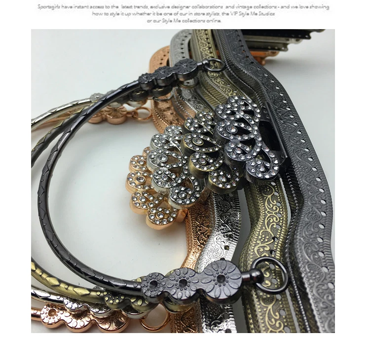 Металлическая застежка для сумочки сделай сам круглая Золотая сумка аксессуары